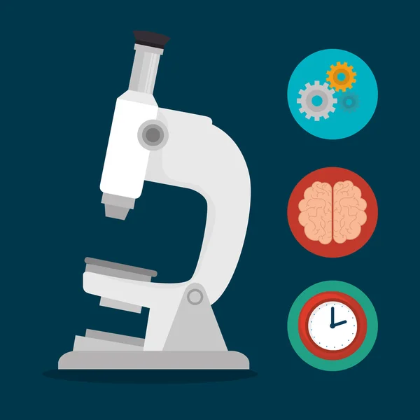 Дизайн элементов набора микроскопов — стоковый вектор