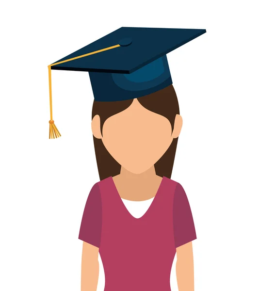 Estudiante graduación escuela conjunto elementos diseño — Vector de stock