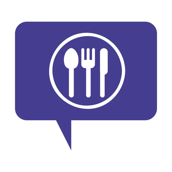 Cutlery menu restaurant icon — Stock Vector