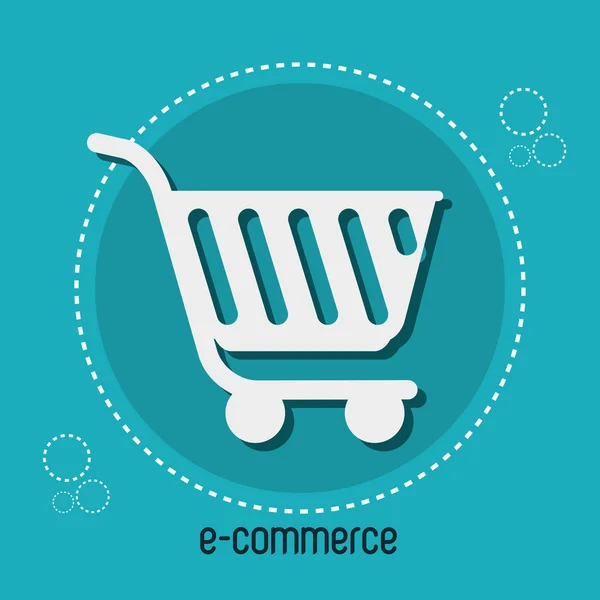 E-handel butik online-design — Stock vektor