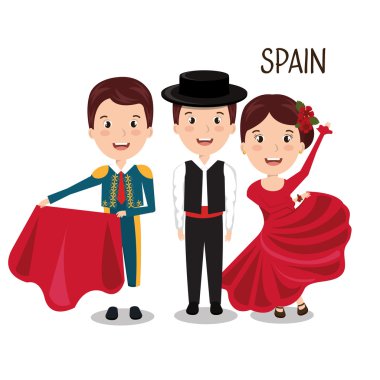 group spain music dance design clipart