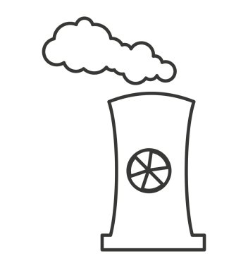 Yapı Tesisi Fabrika kirliliği simgesi