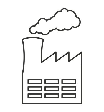 Yapı Tesisi Fabrika kirliliği simgesi