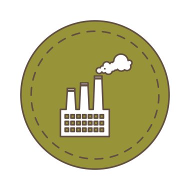 Yapı Tesisi Fabrika kirliliği simgesi