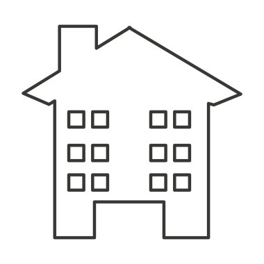 bina inşaat izole simgesi