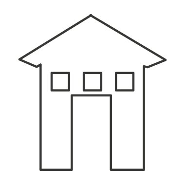 bina inşaat izole simgesi