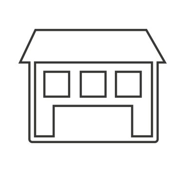 ev ev siluet izole simgesi