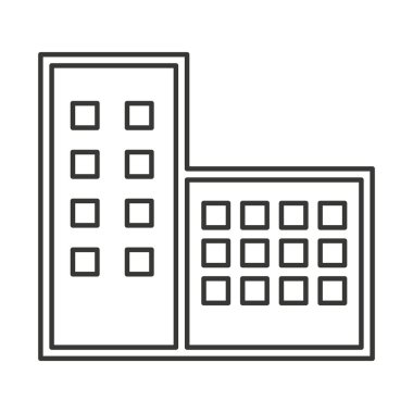 bina inşaat izole simgesi