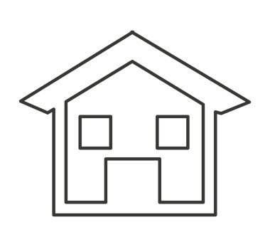 ev ev siluet izole simgesi