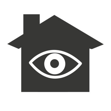 göz simgesi olan ev siluet