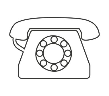 telefon retro izole simgesi