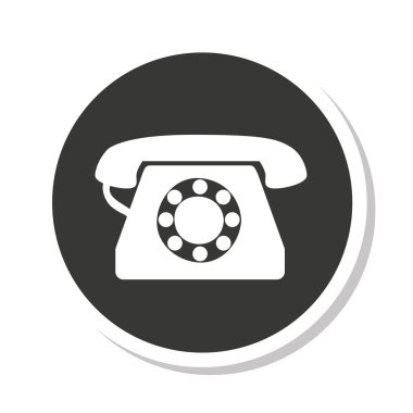 telefon retro izole simgesi