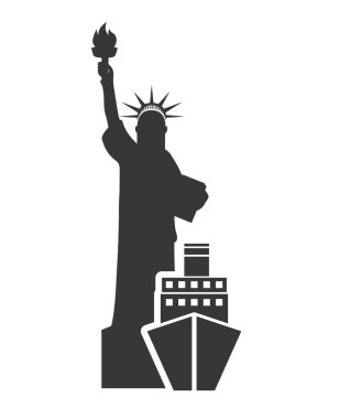 seyahat etmek siluet izole simgesi