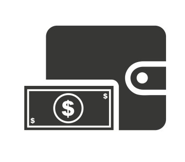 m-cüzdan para izole simgesi