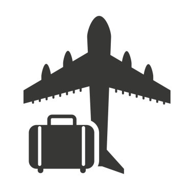 bavul seyahat izole simgesi