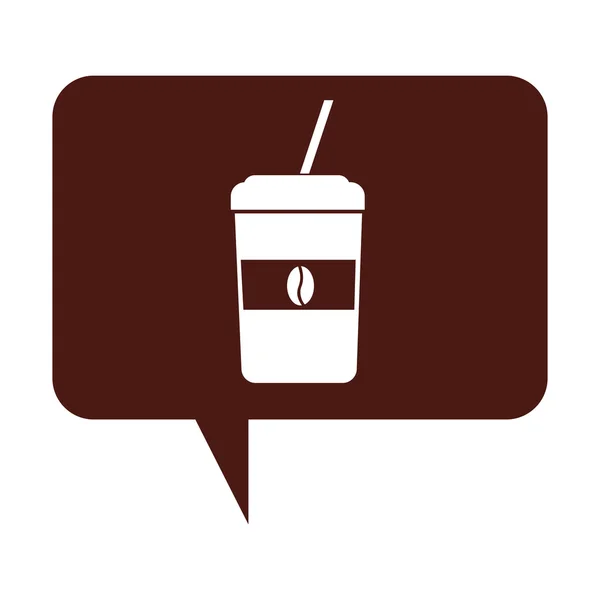 Kaffe kopp läcker isolerade ikonen — Stock vektor