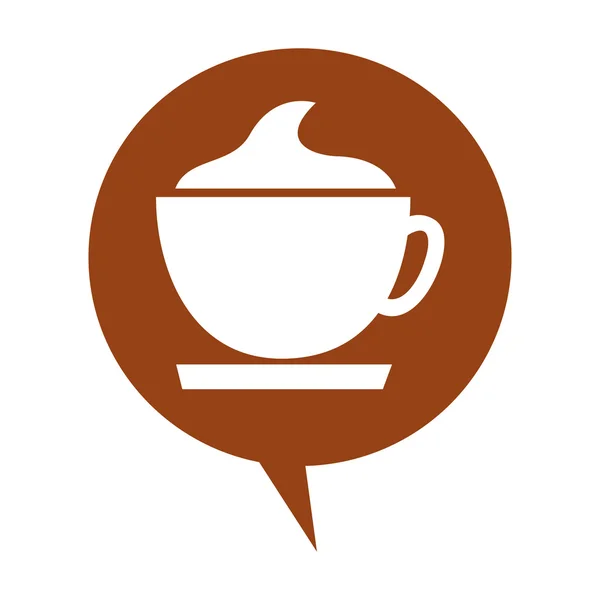 Koffie beker heerlijke geïsoleerde pictogram — Stockvector