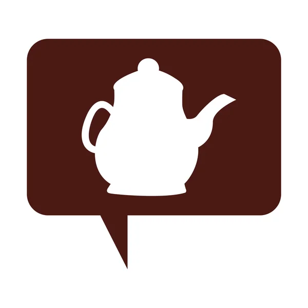 Roztomilý čajník izolované ikona — Stockový vektor