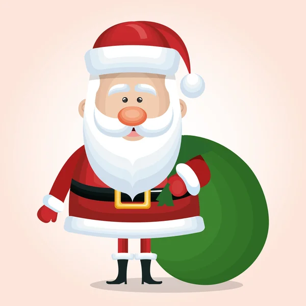 Santa claus christmas isolated — Stock Vector