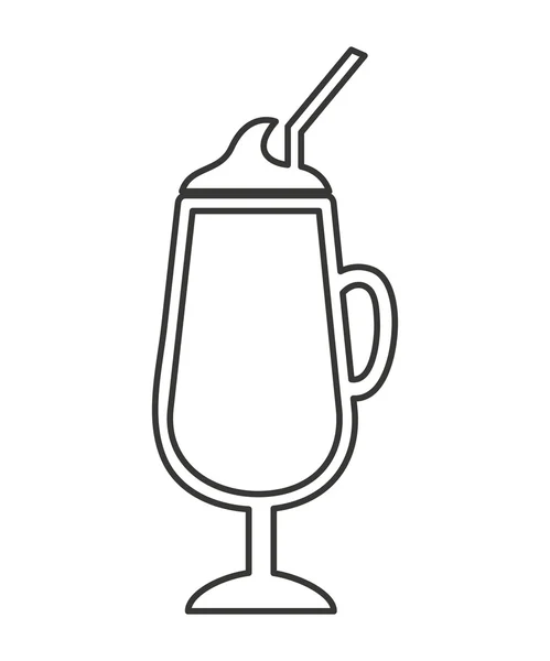 Tasse de café délicieuse icône isolée — Image vectorielle