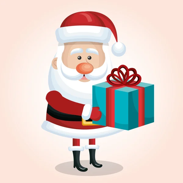 Santa claus christmas isolated — Stock Vector