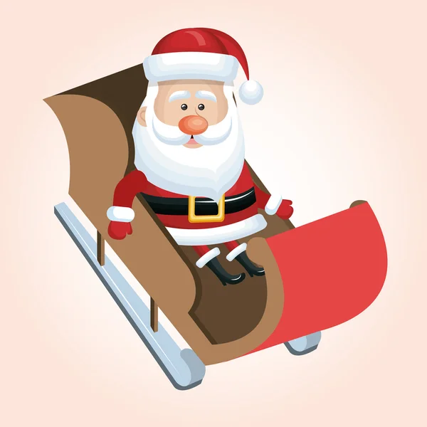 Santa claus christmas isolated — Stock Vector