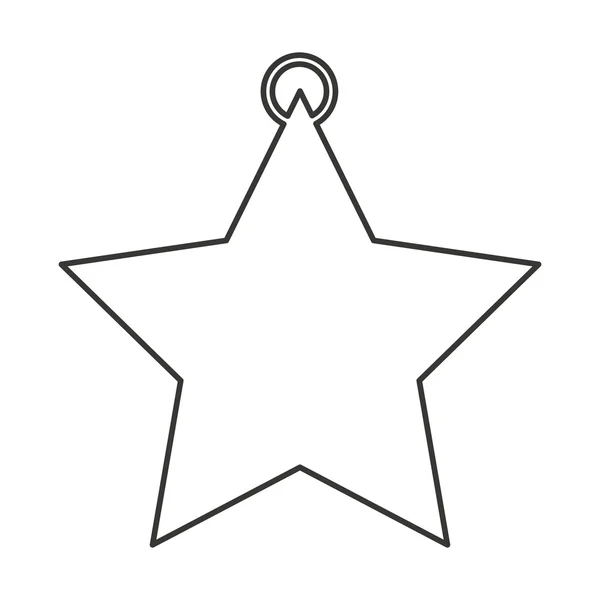 Star christmas decoration icon — Stock Vector