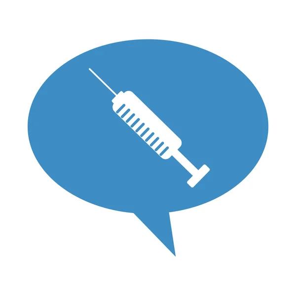 Injection medicine isolated icon — Stock Vector