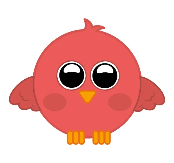 Aranyos madár vicces rajzfilm — Stock Vector