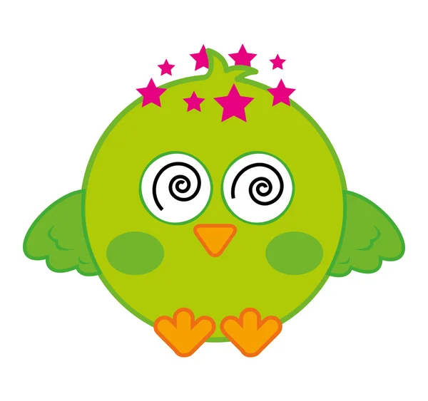 Cute bird comic cartoon — Stock Vector