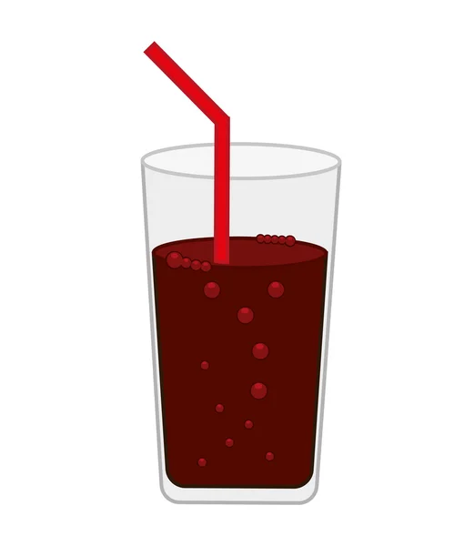 Bebida vidrio soda bebida aislado icono — Vector de stock