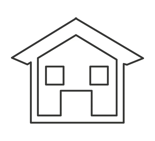 Casa casa silhueta ícone isolado —  Vetores de Stock