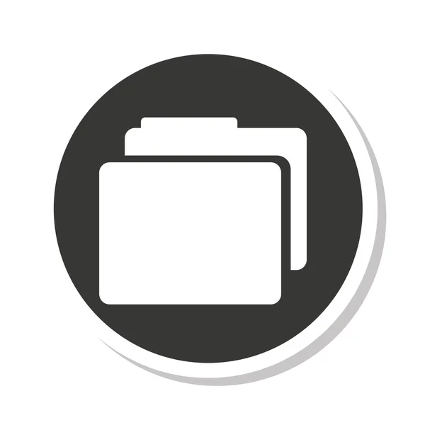 Pasta documento de arquivo ícone isolado —  Vetores de Stock