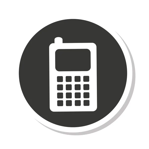 Ikona na białym tle urządzenia telefon komórkowy — Wektor stockowy