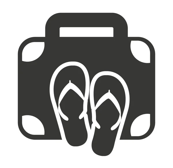 Suitcase travel isolated icon — Stock Vector