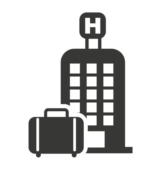 Suitcase travel isolated icon — Stock Vector