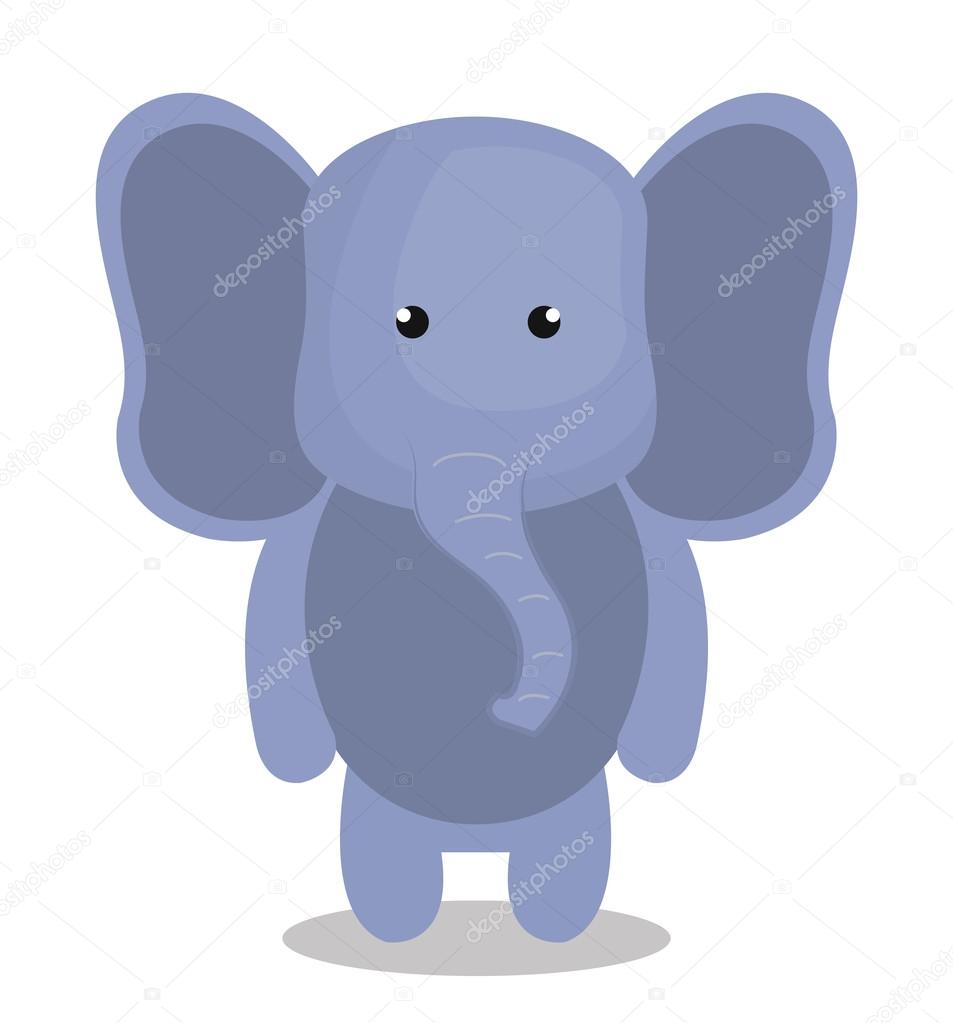 cartoon elephant animal plush stuffed design