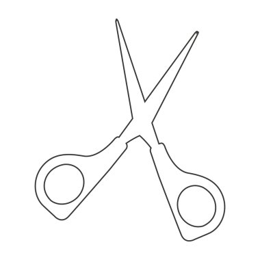 okul kaynağı simgesi kesme makası