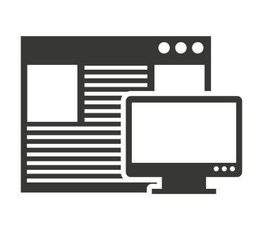 Şablon windows izole simgesi