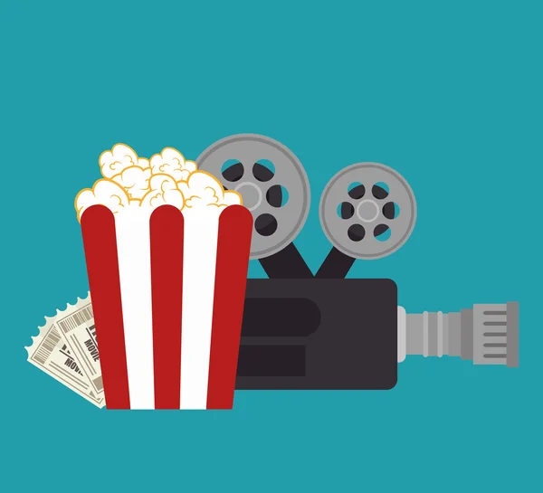 Icon pop corn cinema design — Stock Vector