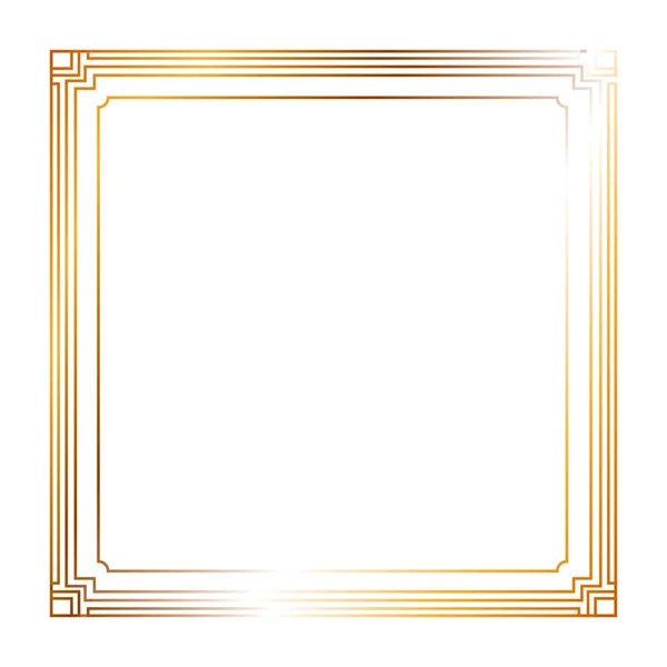 Elegante marco de oro estilo — Archivo Imágenes Vectoriales