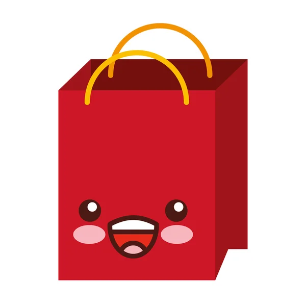 Shopping bag character kawaii style — Stock Vector