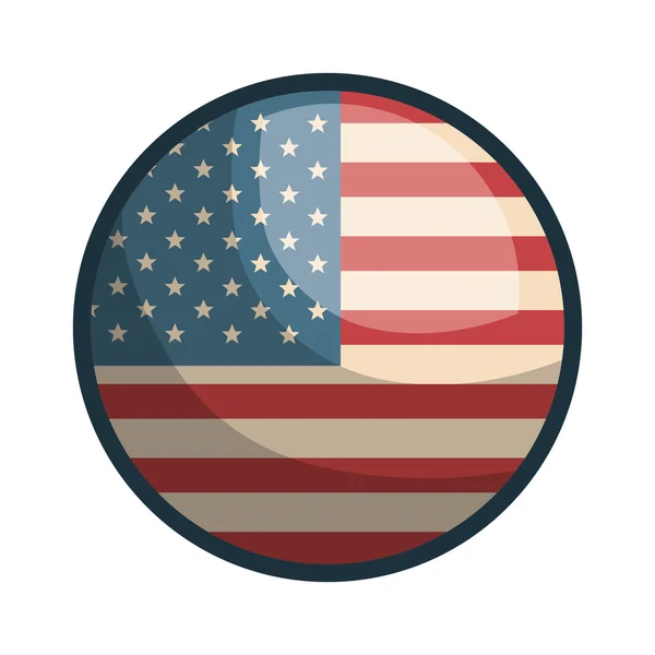 Usa symbole de bouton drapeau — Image vectorielle