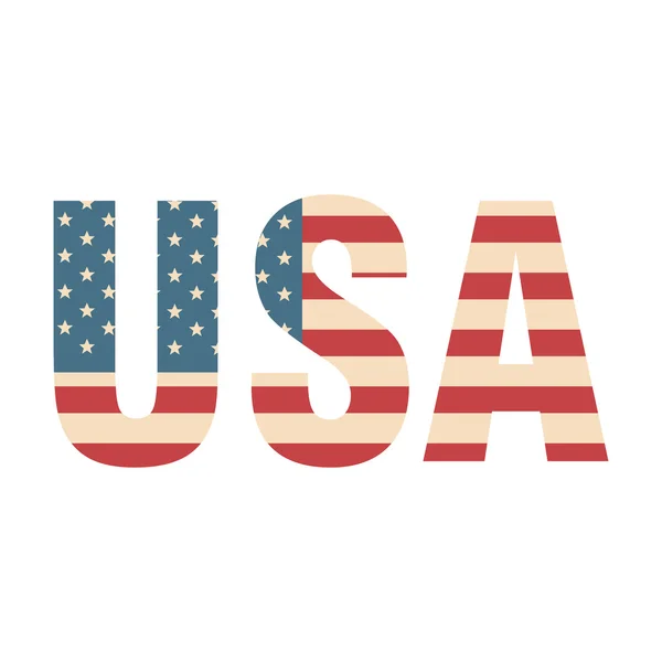ΗΠΑ λέξη σημαία — Διανυσματικό Αρχείο