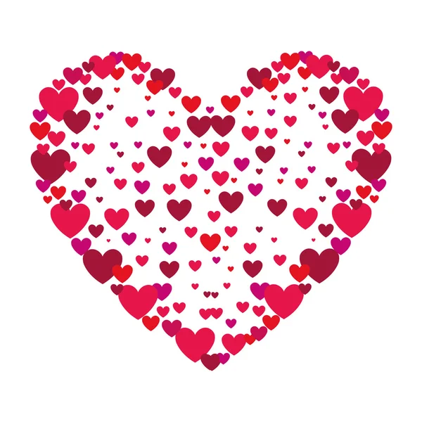 Coeur rouge forme amour — Image vectorielle