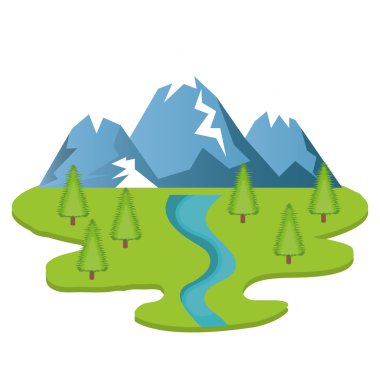 Dağlı doğal manzara