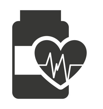 tıbbi simge ilaçlarla şişe