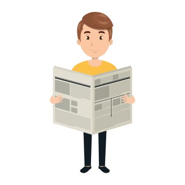 bir gazete okuyan adam