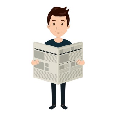 bir gazete okuyan adam