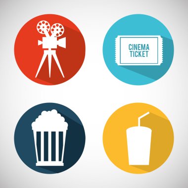 sinema eğlence düz simgesi